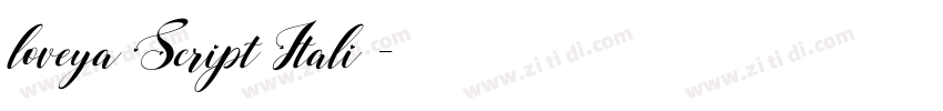 loveya Script Italiｃ字体转换